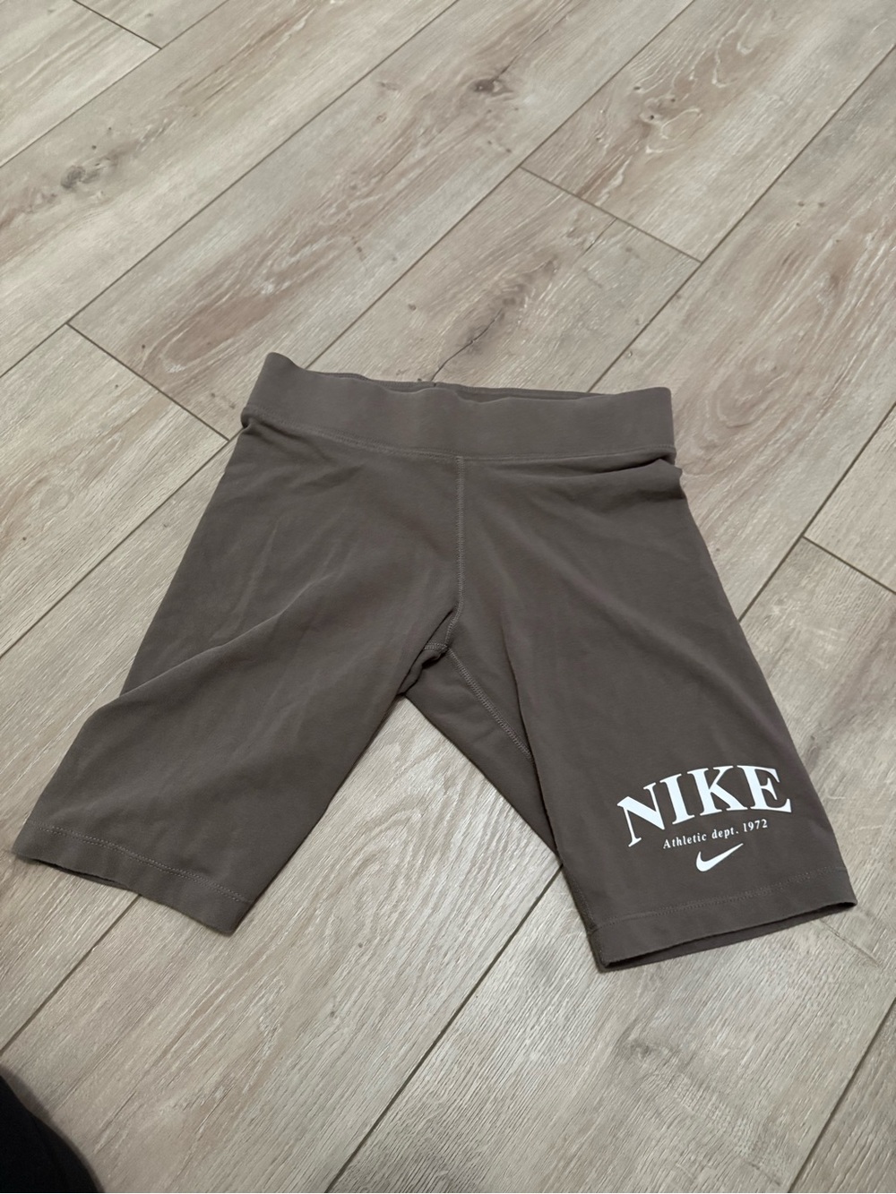 Nike Brown Cycling Shorts with White Logo
